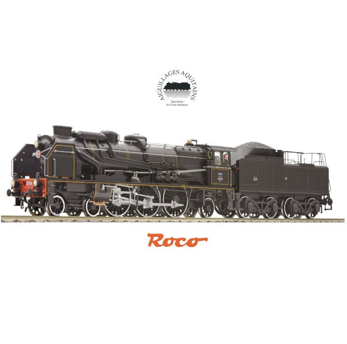 ROCO - Locomotive à vapeur 231 E 34, SNCF HO Ep III DCC DIGITAL Ref 70040