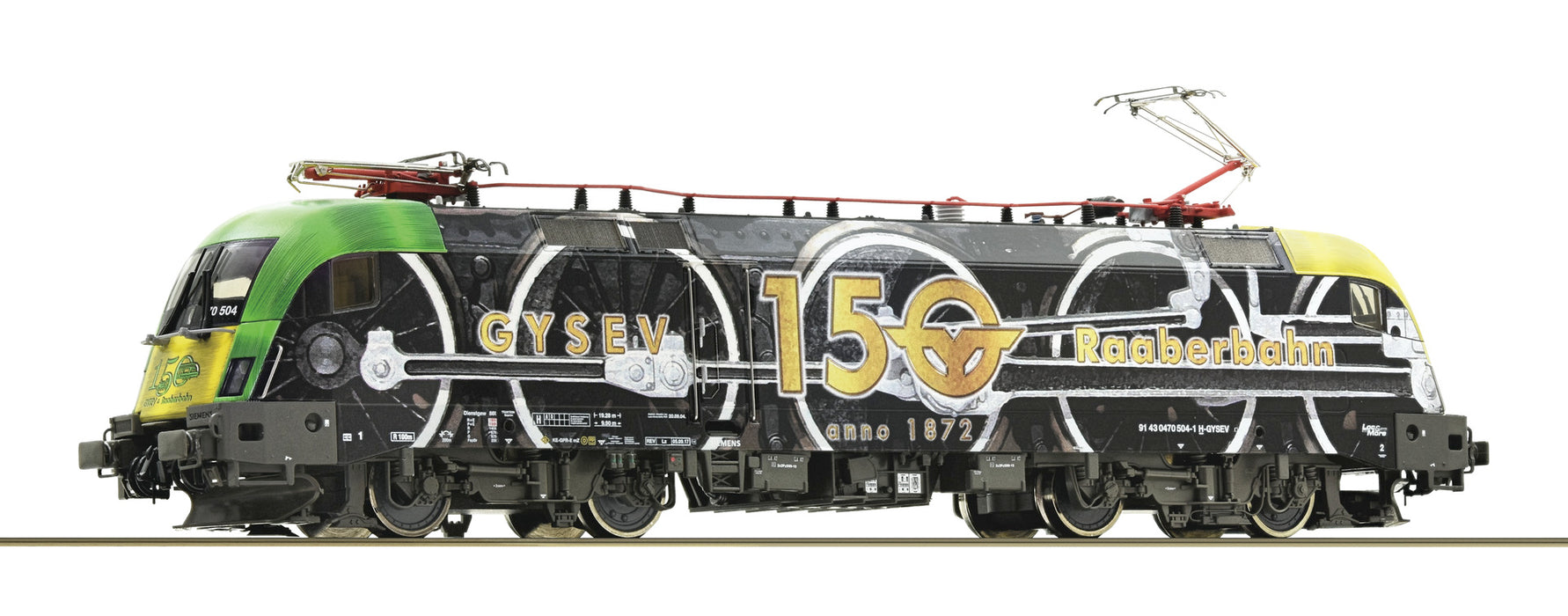 ROCO Locomotive électrique 470 504-1, GYSEV, HO Ep VI - DCC DIGITAL SON - Ref: 70686