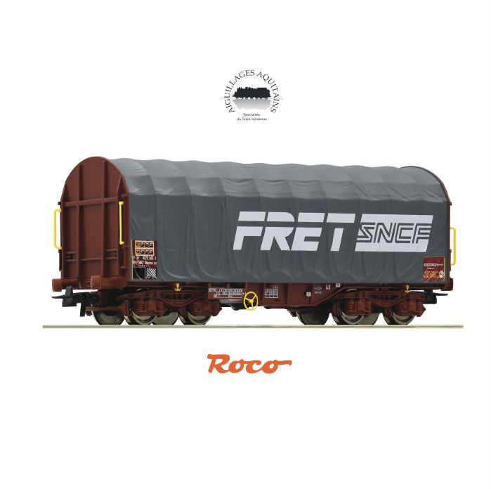 ROCO Wagon de fret à bâche coulissante SNCF HO 2R Ep V réf 76443