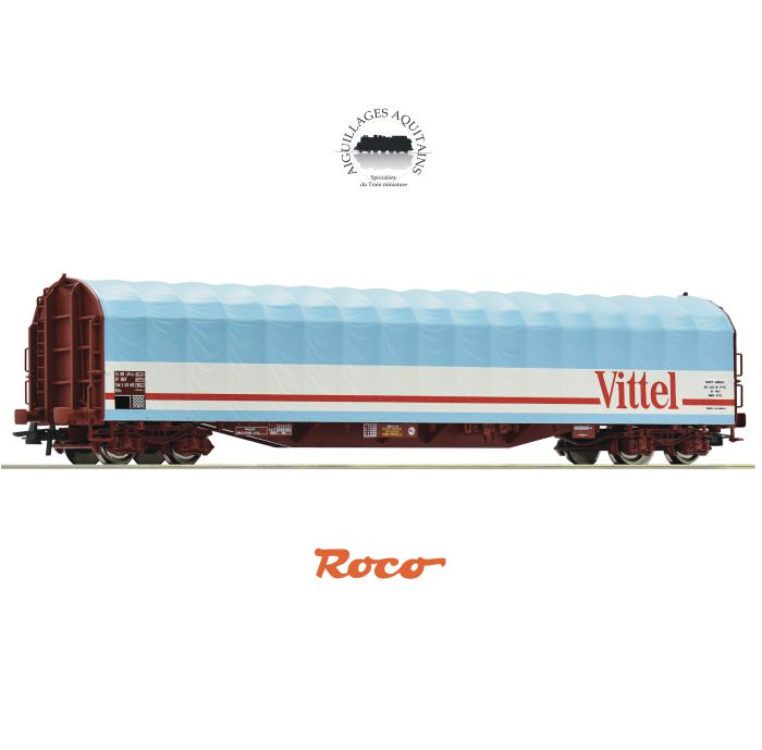 ROCO Wagon de fret VITTEL à bâche coulissante SNCF HO 2R Ep IV & V réf 76453