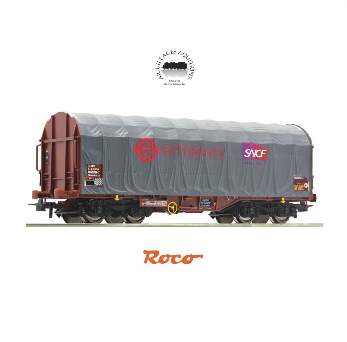 ROCO Wagon de fret à bâche coulissante SNCF HO 2R Ep VI réf 76450